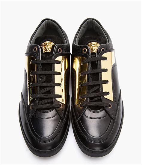 versace brown leather shoes|versace shoes black and gold.